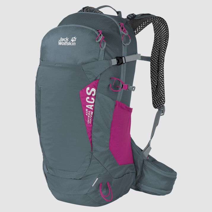 Mochila Senderismo Jack Wolfskin Crosstrail 22 St Mujer Grises Mexico-1518234